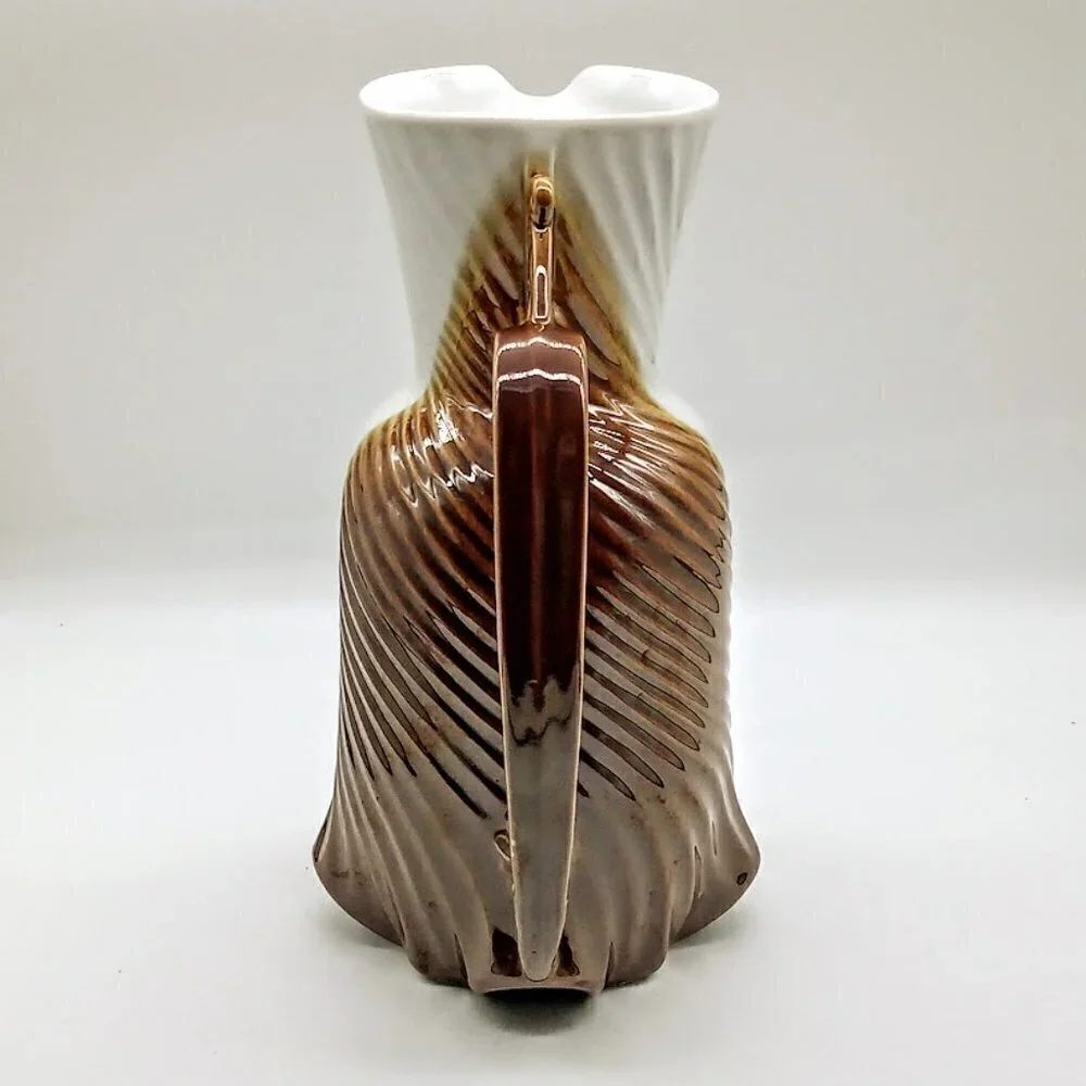 Vintage Fena Porzellan West Germany Ribbed Ceramic Pitcher
